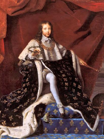Henri Testelin Portrait of Louis XIV, only ten years old, but already king of France china oil painting image
